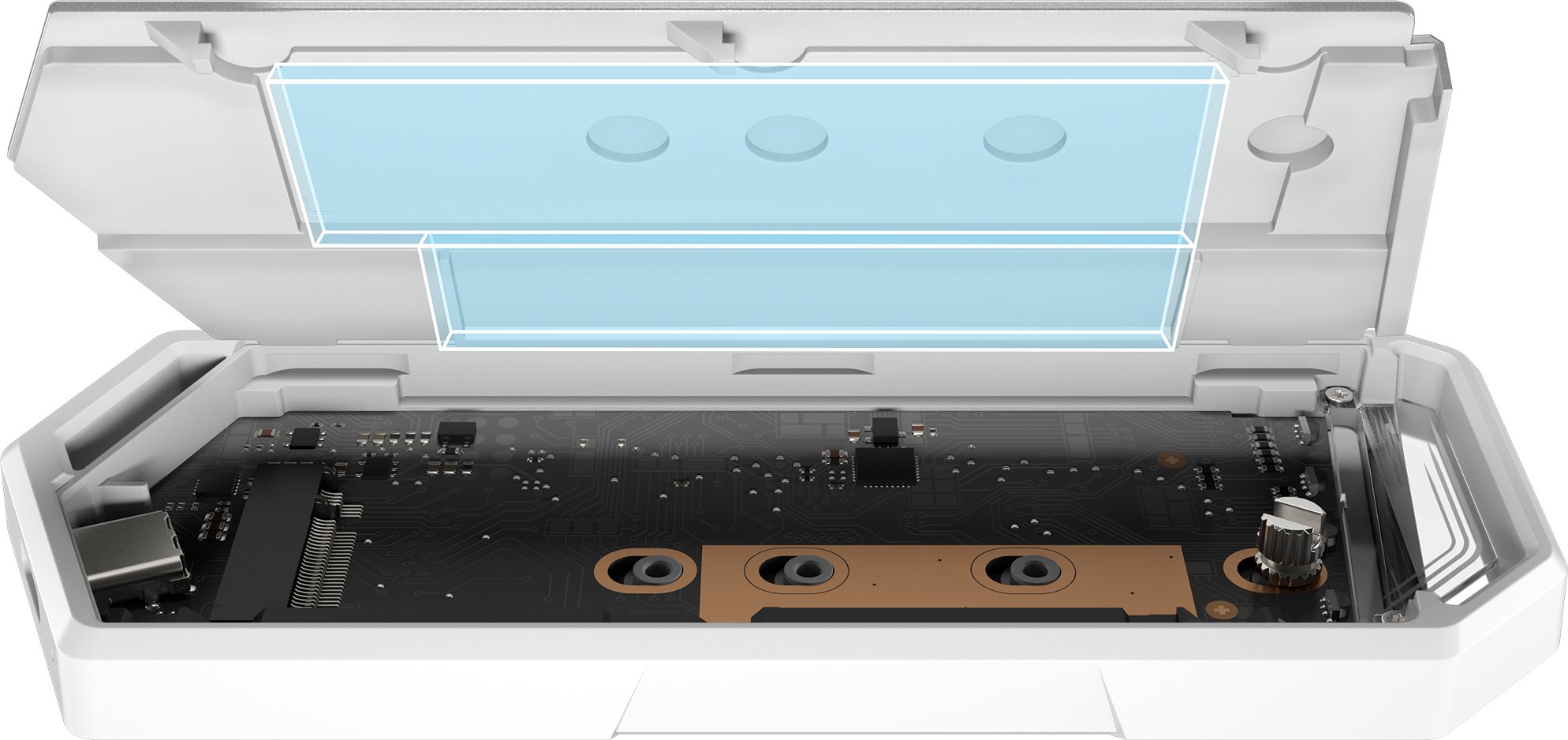 Kuti SSD ASUS ROG Strix Arion Miku, për M.2, USB, e bardhë