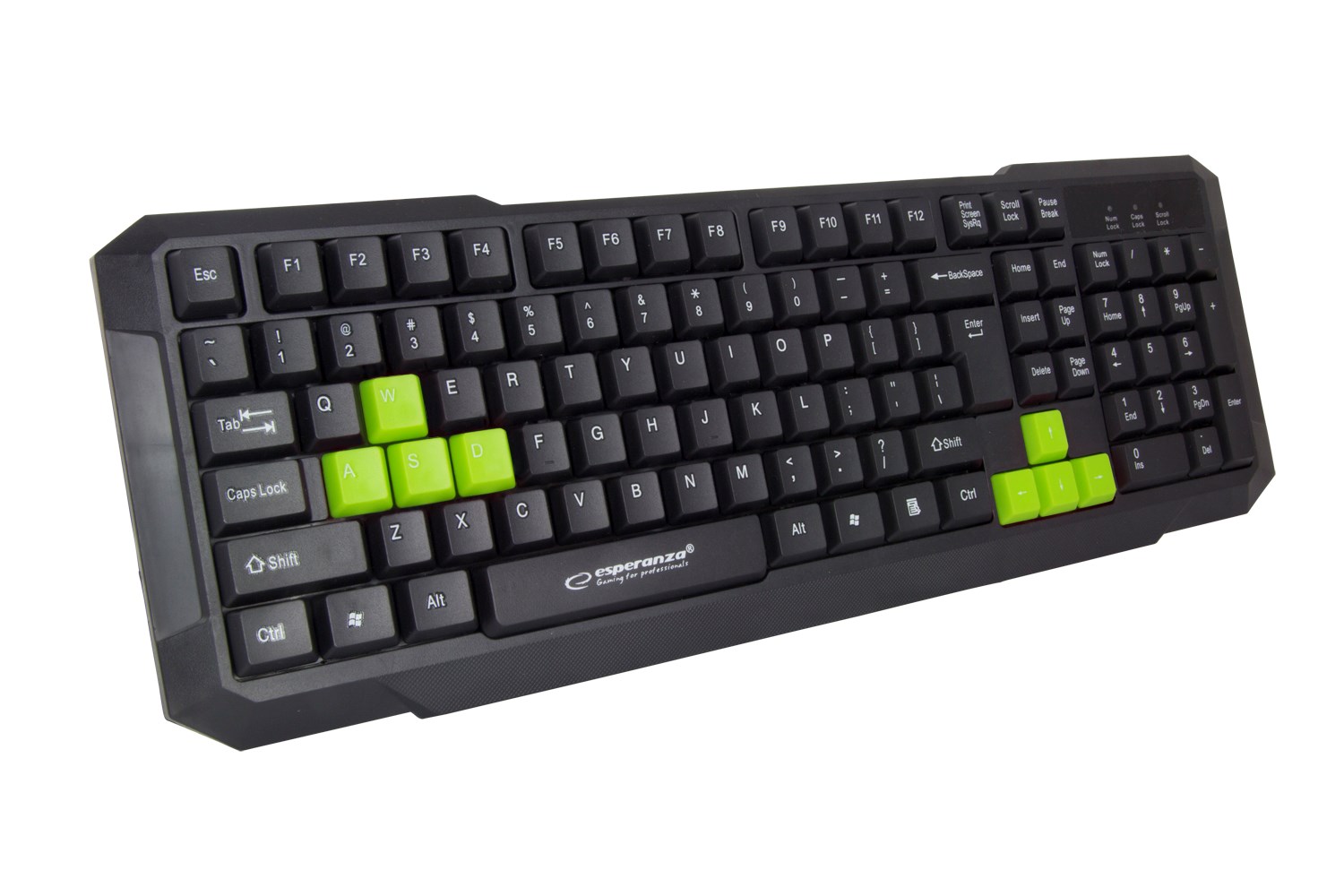 Tastierë Gaming Esperanza EGK102G, USB, e zezë