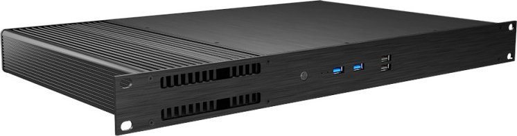 Куќиште за компјутер Akasa Galileo TU3 Plus, Thin Mini ITX, пасивно ладење, алуминиум, црно