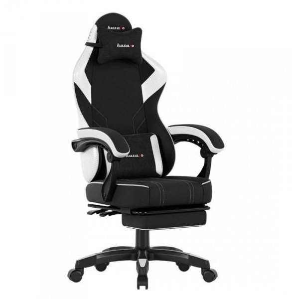 Karrige gaming Huzaro Force 3.7, mekanizëm SeatRest, me mbështetëse këmbësh, e bardhë