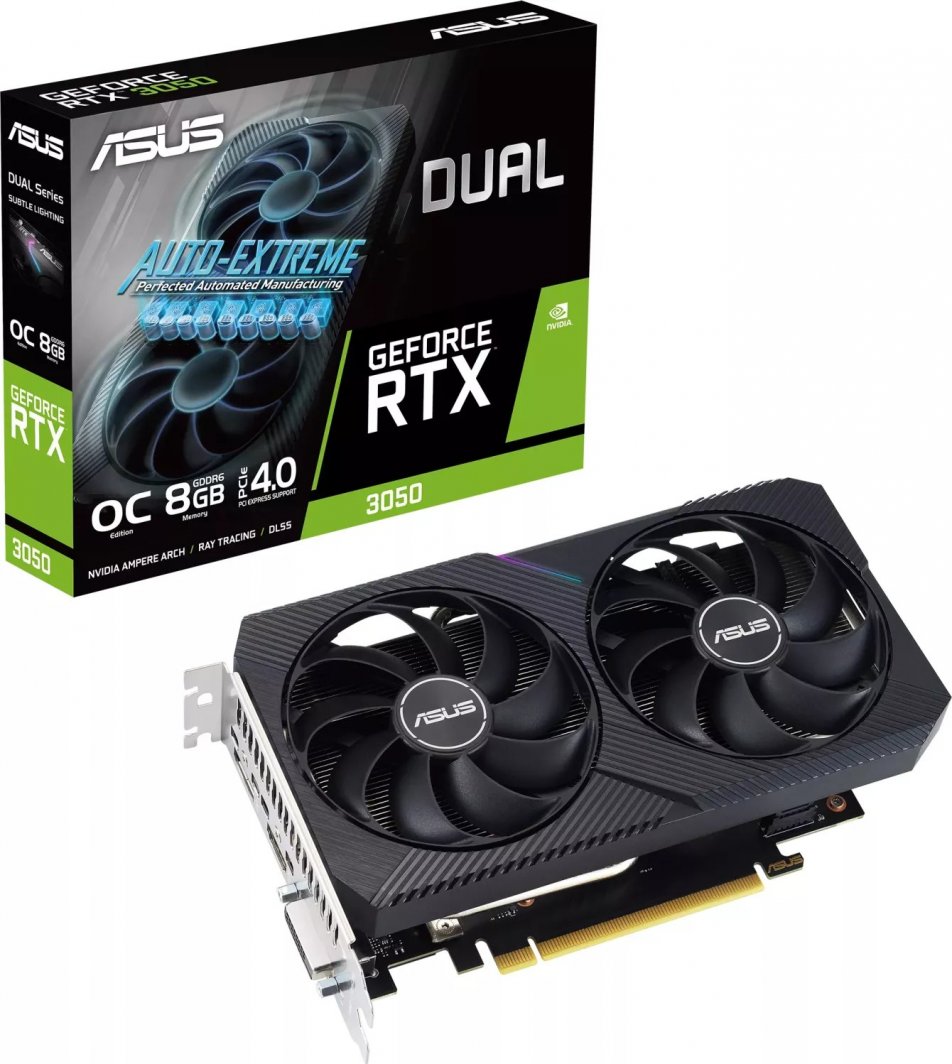 Kartë grafike Asus Dual GeForce RTX 3050 OC V2 8GB GDDR6 (DUAL-RTX3050-O8G-V2)