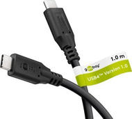 Kabllo USB C Goobay USB4, 100W, 40 Gbit/s, 1m, e zezë