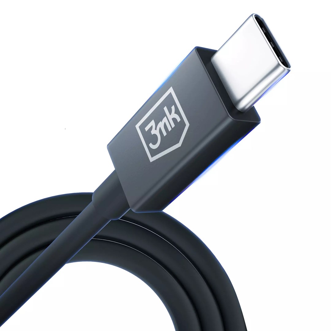 Kabllo 3MK Hyper ThunderBolt, 240W, 1.0m, e zezë