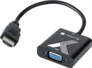 Adapter HDMI në VGA AV Techly IDATA HDMI-VGA2P, 1920x1200, i zi