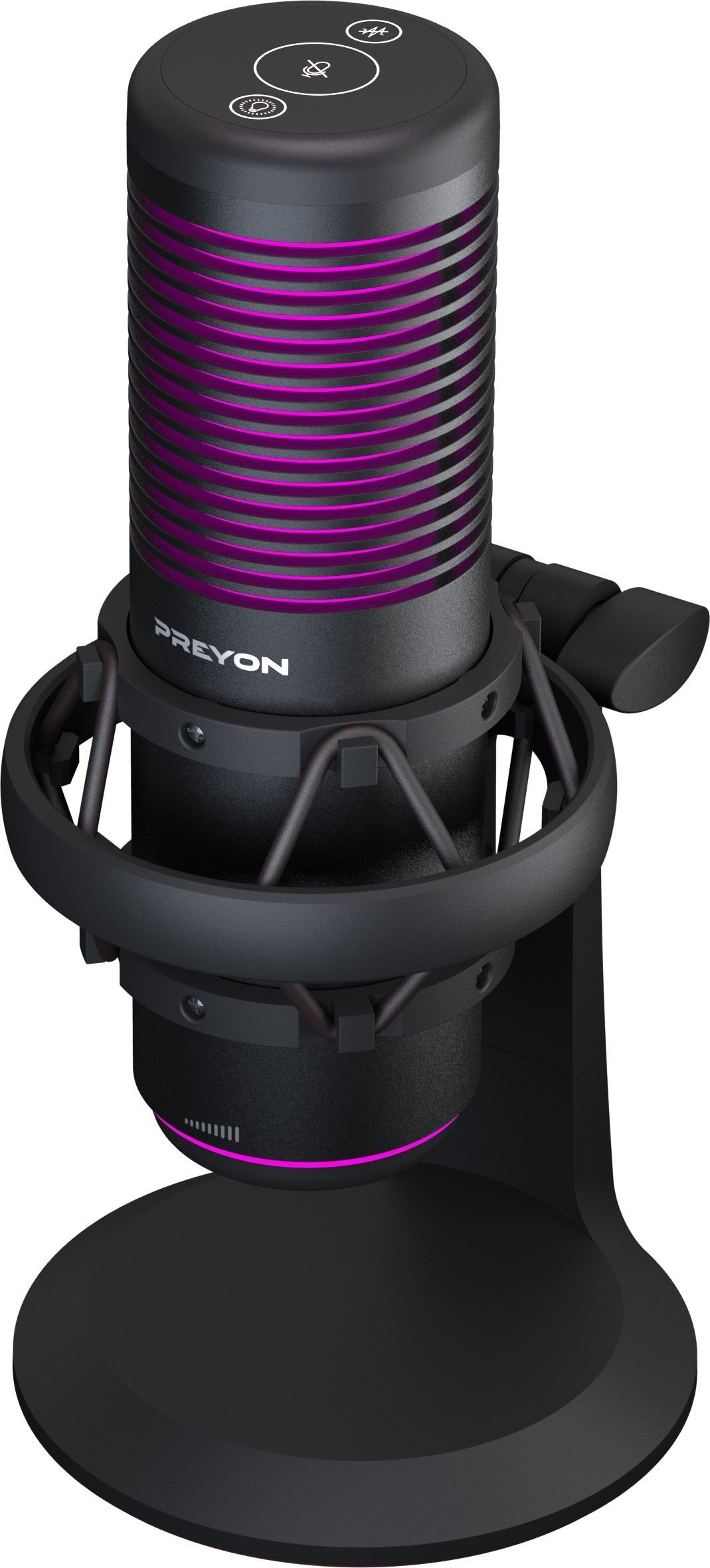 Set gaming PREYON Osprey Scream, mikrofon RGB, neon murale GAME ON, blu 4