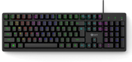 Tastierë gaming C-TECH Riven GKB-16, membranë, ndriçim RGB, e zezë