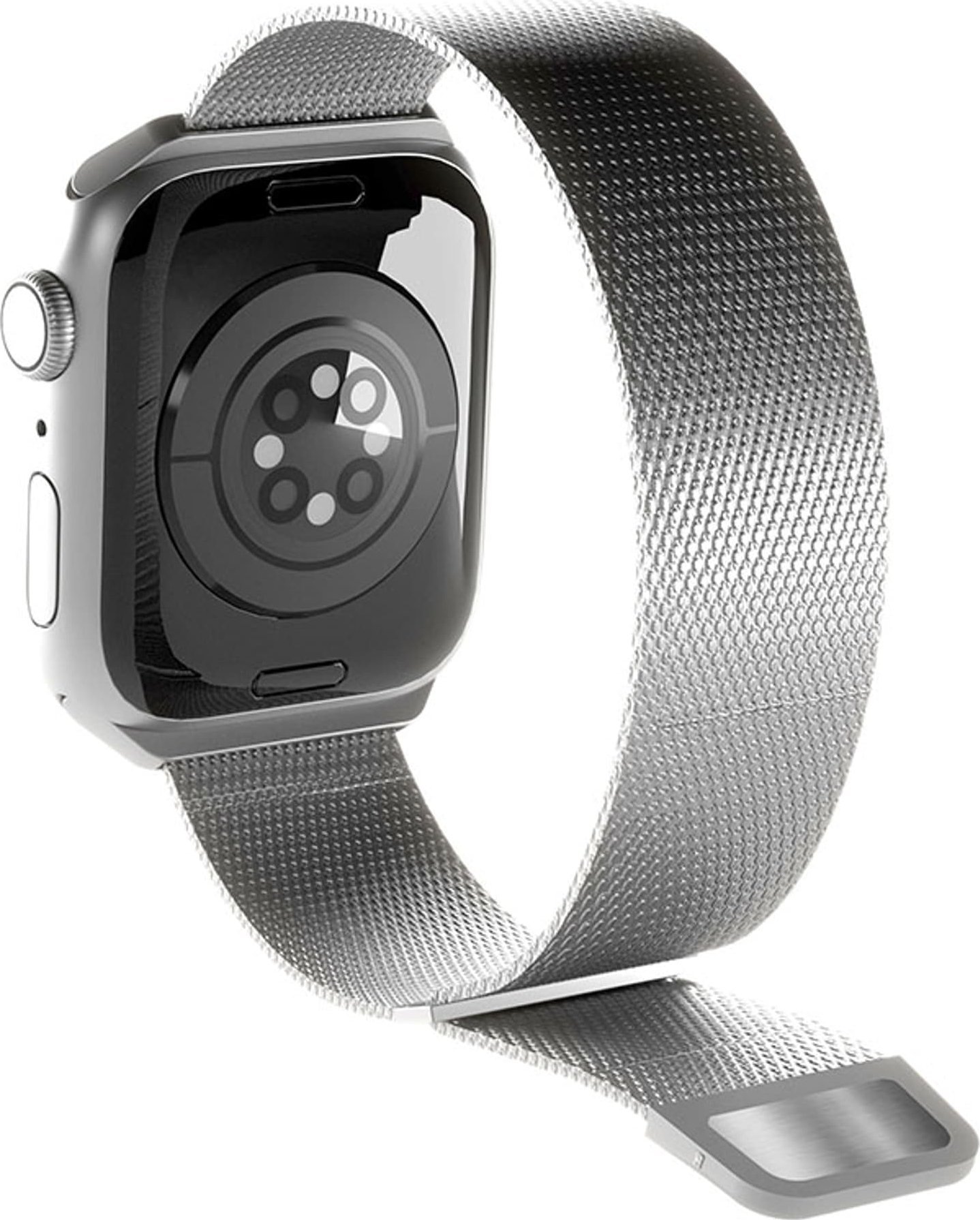 Rrip ore Puro Milanese për Apple Watch 42 44 45mm Ultra, çelik inox, argjend
