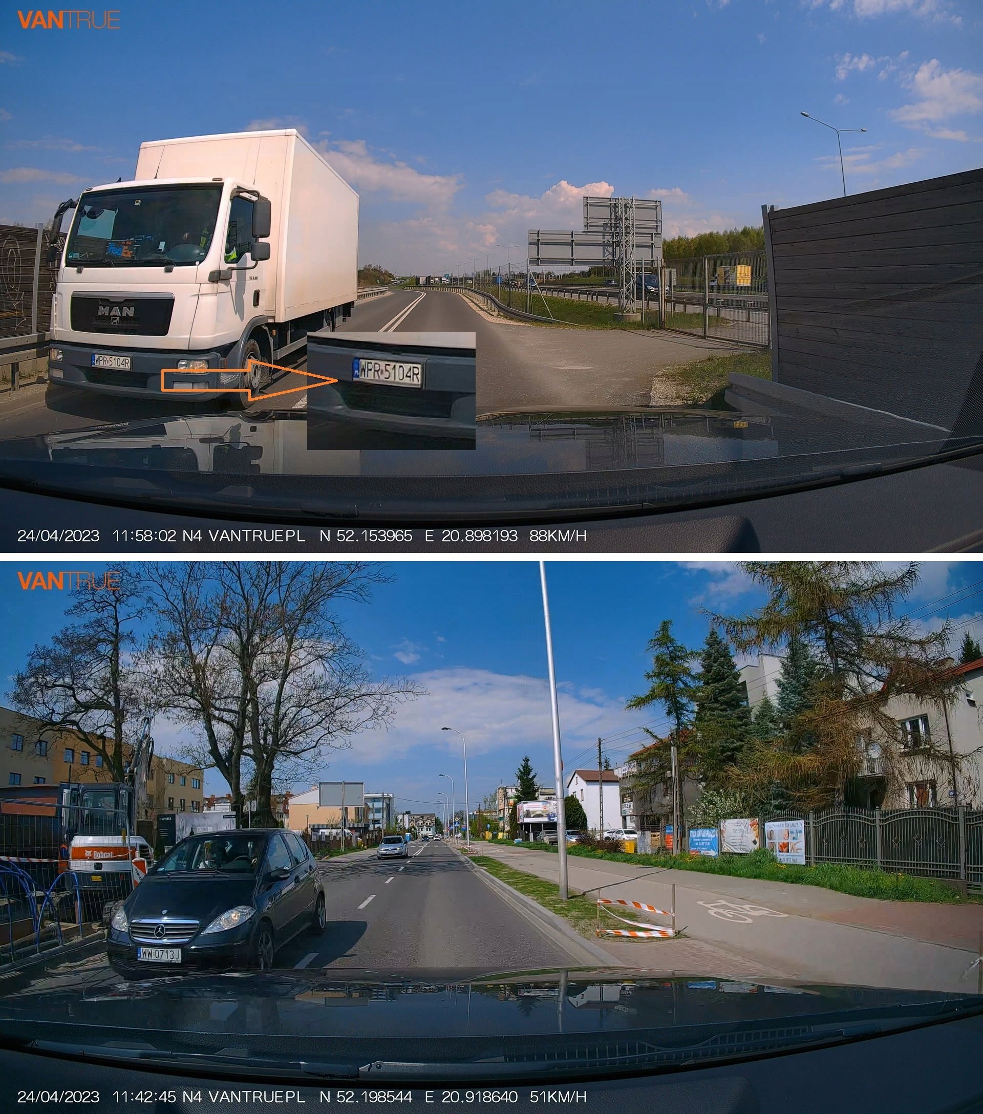 Kamerë sigurie për veturë Vantrue N4 Pro, 3 kanale, 4K, e zezë