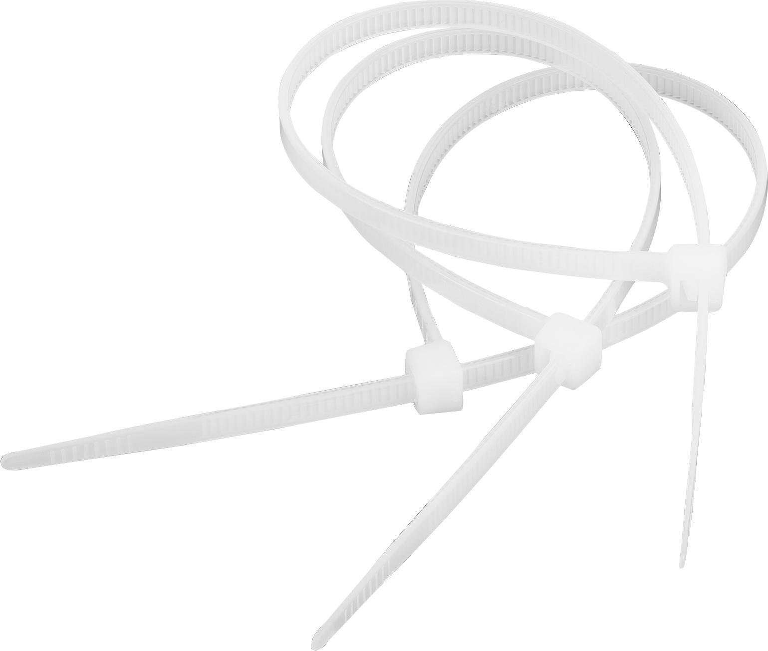 Lidhëse kabllosh Cabletech, 3.6mm 20cm, 100 copë, të bardha