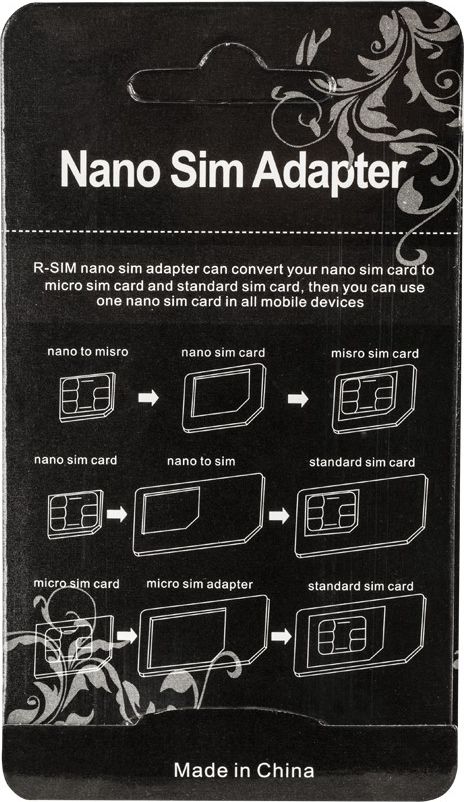 Adapter Nano SIM 3n1 M-Life GSM0517, për Micro dhe SIM standarde, i zi