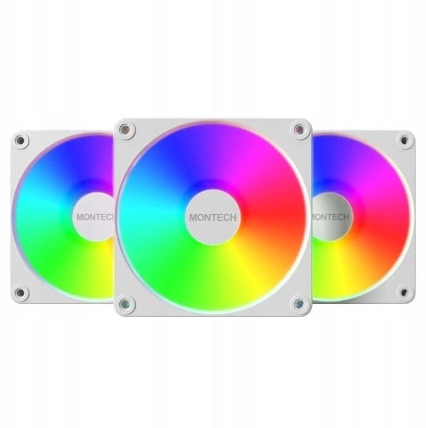 Set ventilatorësh Montech GF120R V2, 120mm, ARGB PWM, 3 copë, me kontrollues