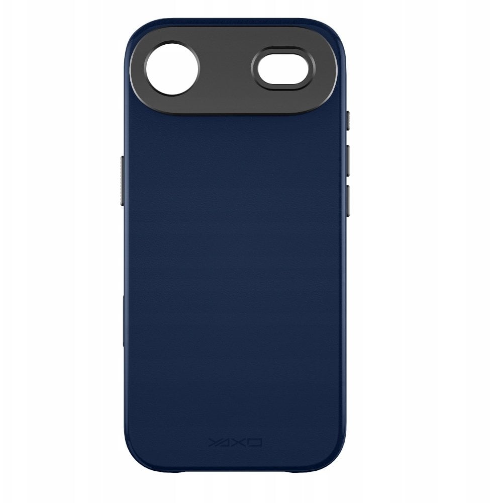 Mbulesë telefoni YAXO Leather Gear Slim MagSafe për iPhone Air, lëkurë eko, profil i hollë, blu