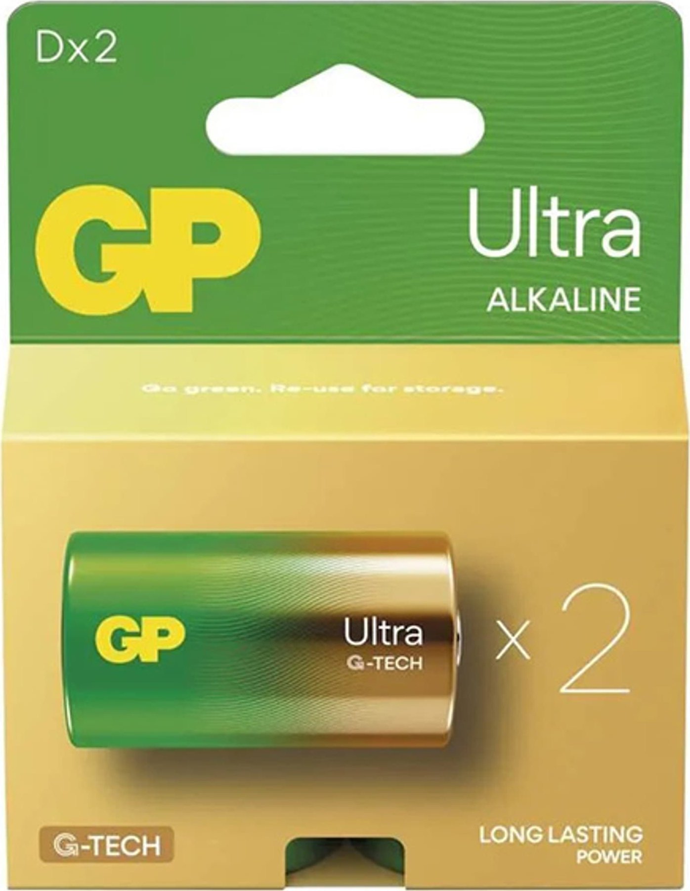 Bateri alkaline GP Ultra D GPPCA13AU086, set 2 copë
