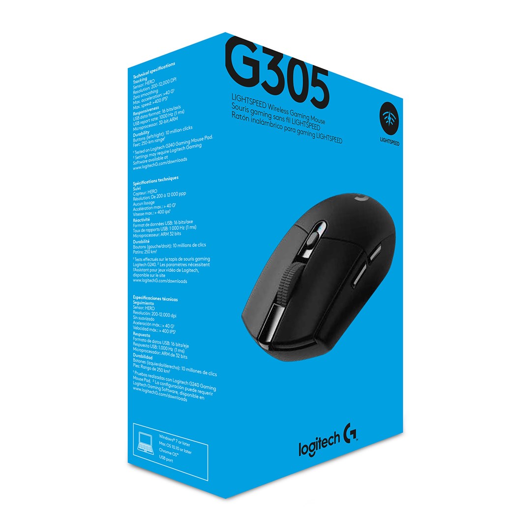 Maus Logitech G305 LIGHTSPEED, Gaming, RF Wireless, i zi