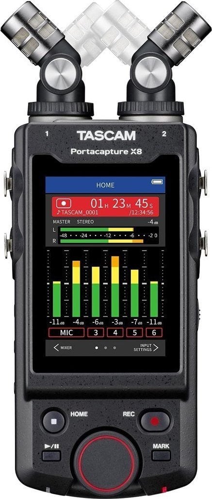 Regjistrues audio Tascam Portacapture X8, 32 bit, 6 kanale, i zi