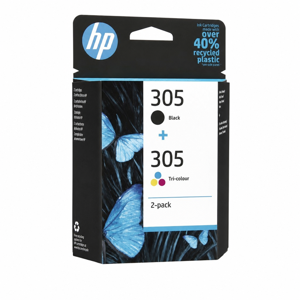 [OUTLET] Ngjyrë për printer HP ink No. 305 2-Pack 6ZD17AE Inkjet, e kaltër/magenta/verdhë