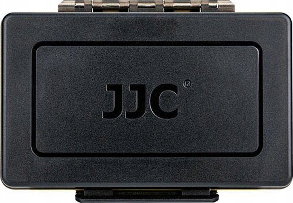 Kuti baterish JJC BC 3NPW126, multifunksionale, për bateri dhe karta memorieje, e zezë me të verdhë