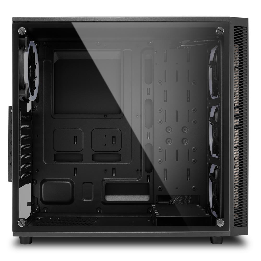 Kornizë PC Sharkoon TG4M RGB, ATX, 4 ventilatorë RGB, e zezë