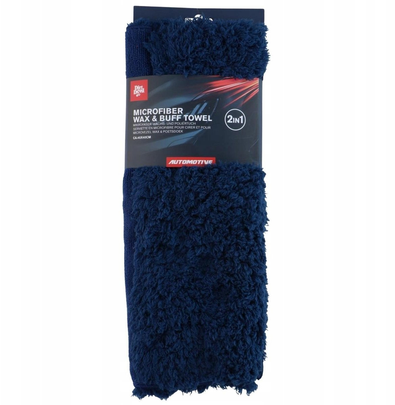 Pëlhurë mikrofibre DIRT DEVIL, 40x40cm, për dyllim dhe polirim, blu navy