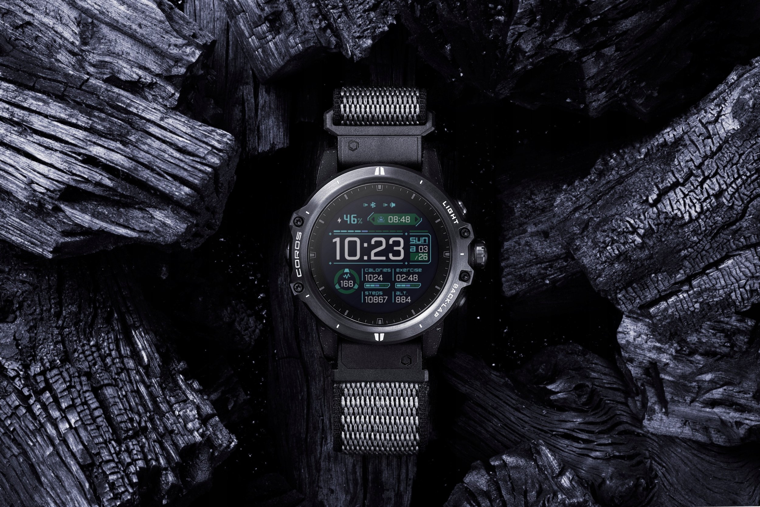 Rrip silikoni Coros Pace 2 Apex 42, 20 mm, i zi