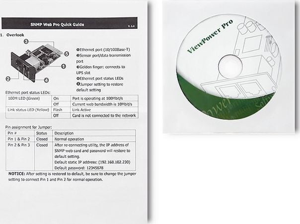 Modul SNMP për UPS Qoltec, monitorim rrjeti, menaxhim në distancë