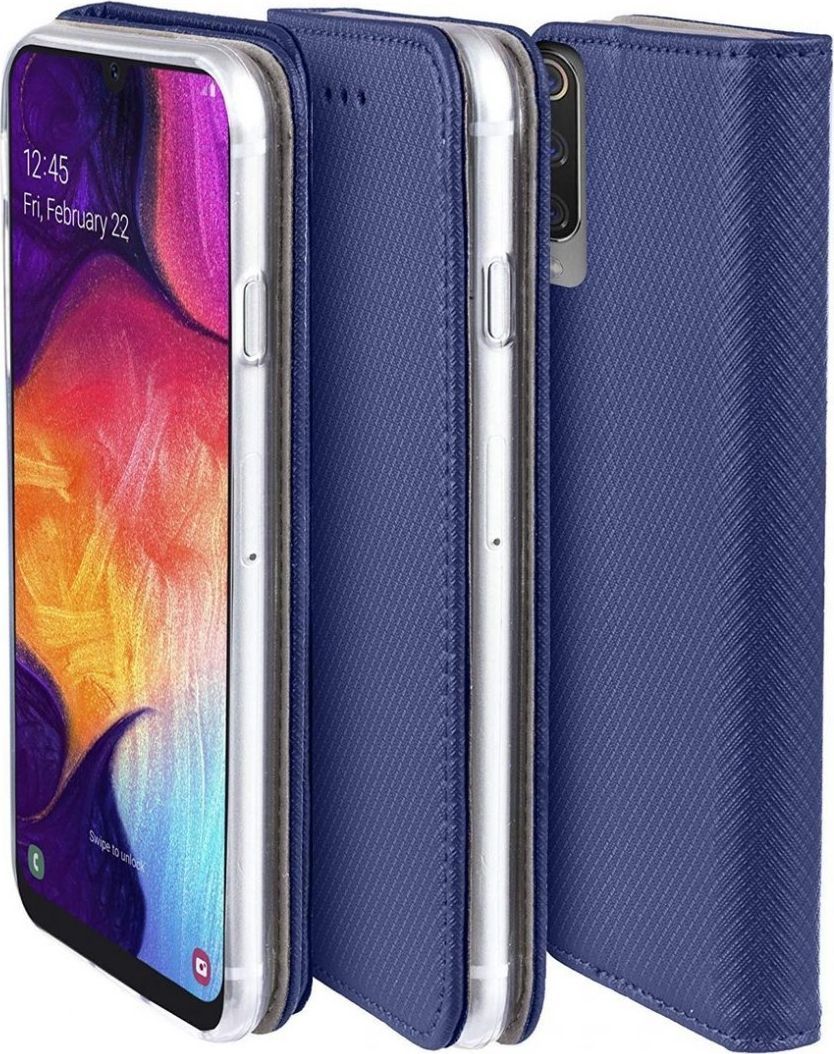 Mbrojtëse Smart Magnet për Samsung Galaxy A12 dhe M12, FLIP, e kaltër
