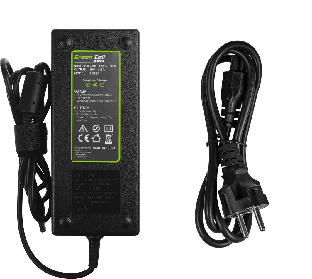 Adapter laptopi Green Cell Asus 19V | 6.3A | 120W | 5.5-2.5 mm