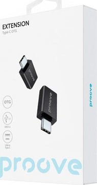 Адаптер OTG Proove USB во Type C, продолжување, црн