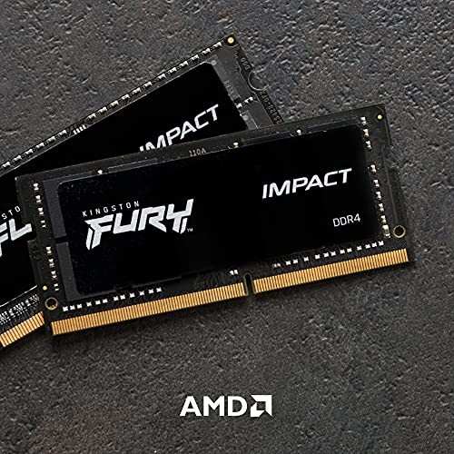 RAM për laptop Kingston FURY Impact, 16GB DDR4, 3200MT/s, i zi