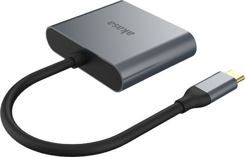Dok USB C Akasa AK CBCA26 18BK, 2x HDMI, 4K, gri