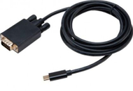Kabllo adapter Akasa USB C në VGA, 1.8 m, Full HD 1080p, e zezë
