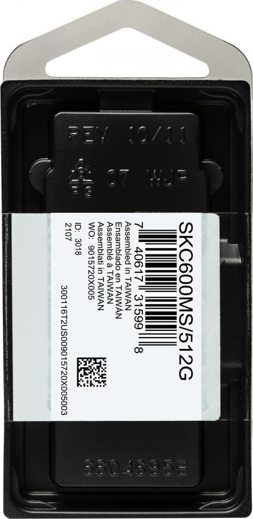 Hard disk Kingston KC600 512GB mSATA SATA III SSD (SKC600MS / 512G)
