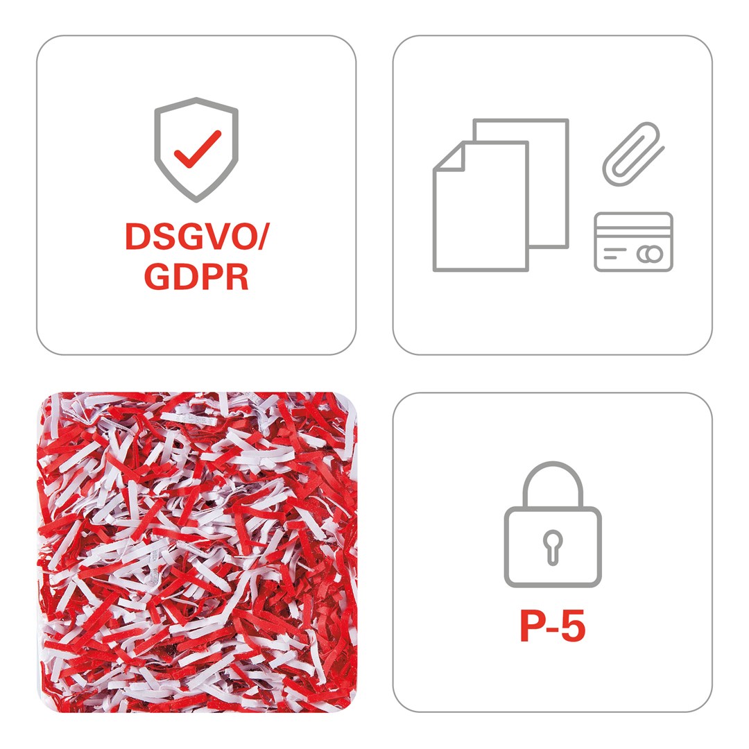 Grirëse dokumentesh HSM 500W, profesionale zyre, 500 W, e bardhë