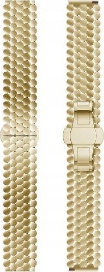 Rrip ore Beline Watch Strap, 20mm, metal huall mjalti, ngjyrë ari
