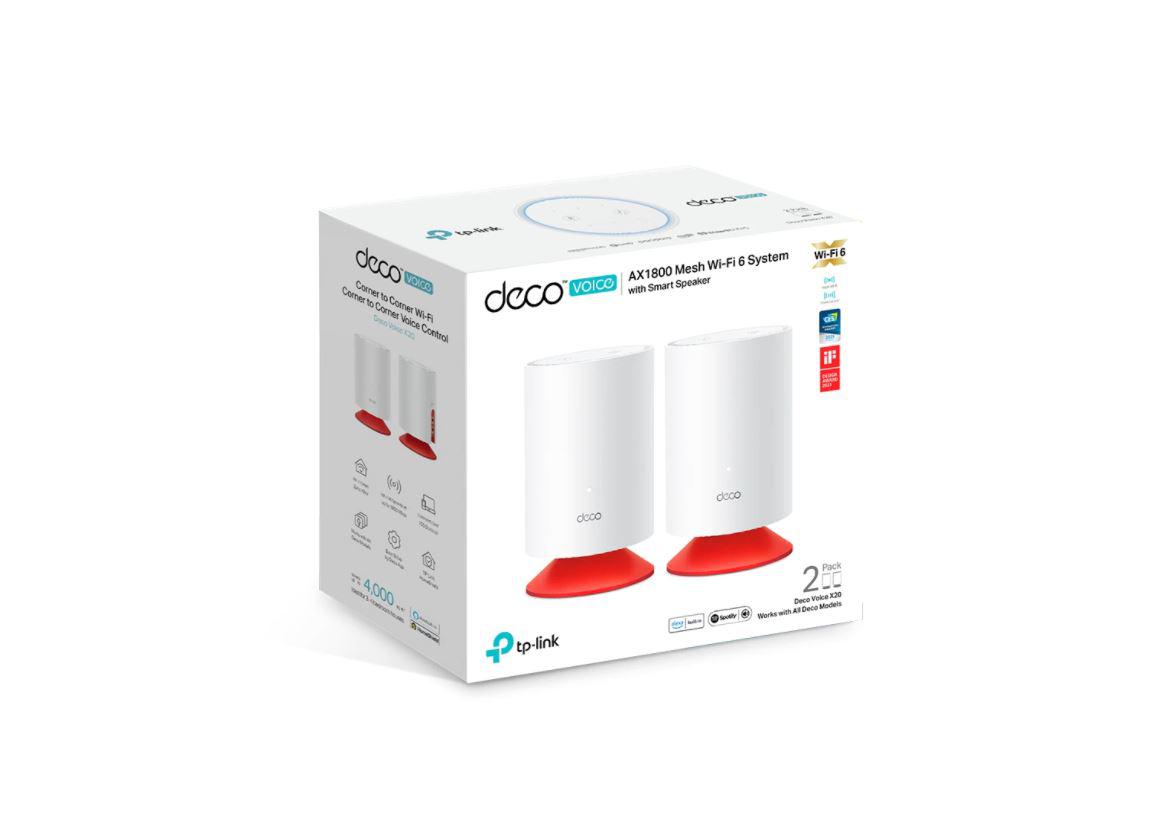 Sistem Wi-Fi TP-Link Deco Voice X20, Wi-Fi 6, mesh, i bardhë