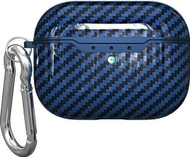 Kapak mbrojtës Beline për AirPods Pro 2, dizajn karbon, TPU, blu