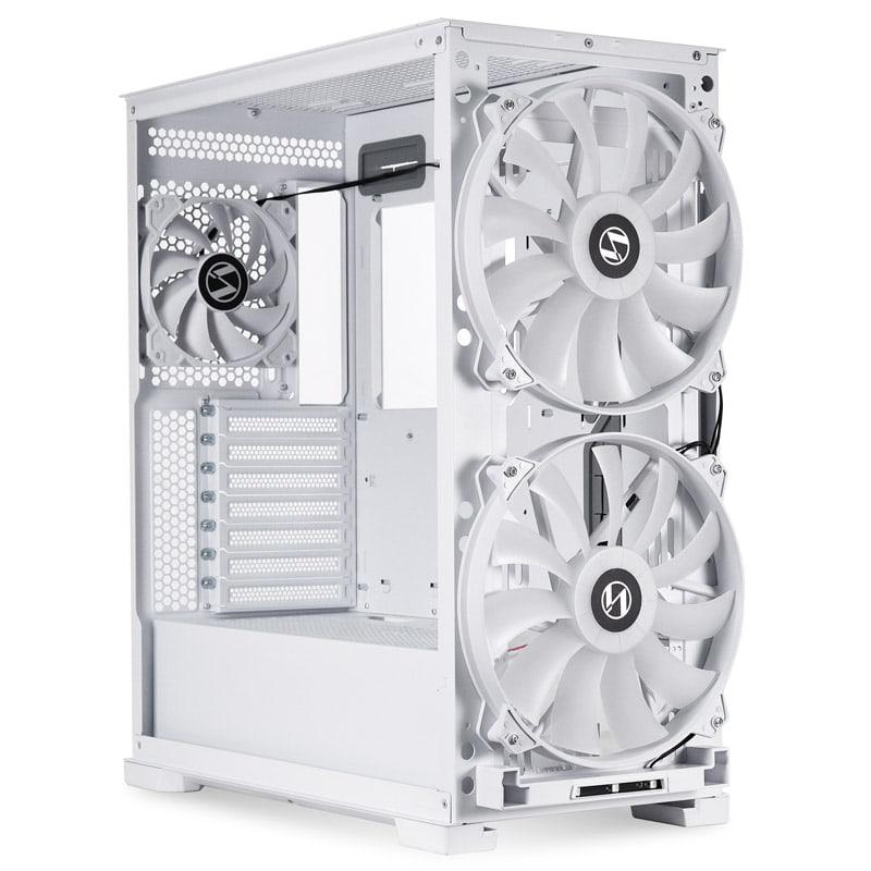Kuti PC Lian Li LANCOOL 215 ARGB, mid tower, xham i temperuar, e bardhë