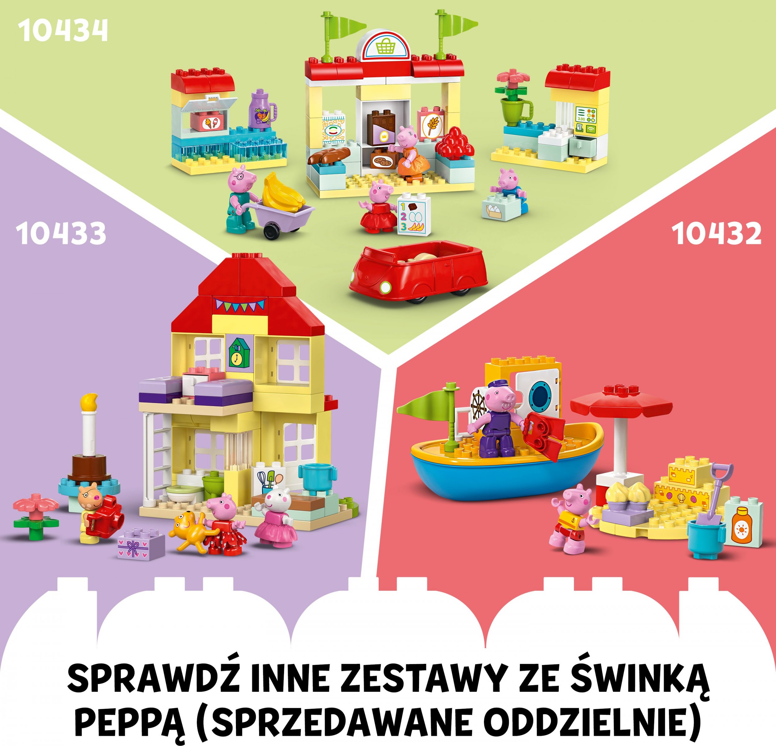 Set ndërtimi LEGO Duplo Peppa’s Garden and Tree House 10431, 20 pjesë, për fëmijë 2+