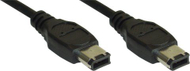 Кабел InLine Firewire 6-pin, 1m, црн