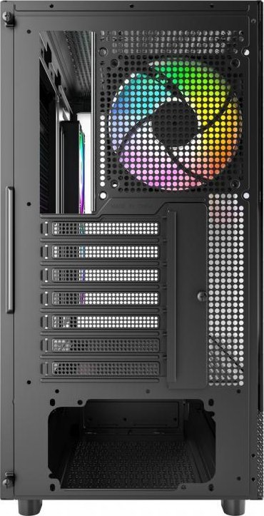 Kuti kompjuteri Montech XR Panoramic Window, mid tower, 3 ventilatorë ARGB PWM, e zezë