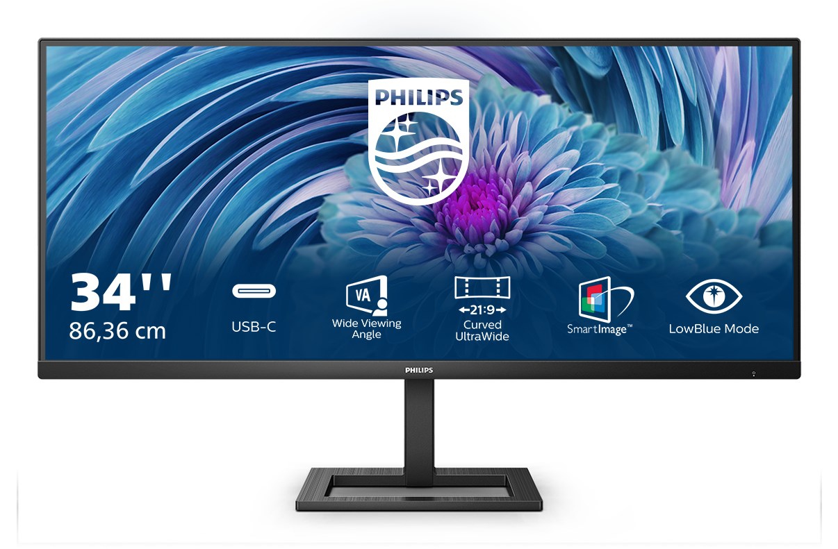 Monitor Philips 346E2LAE, 34", UWQHD 3440x1440, 100Hz, i zi