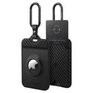 Mbajtës karte Spigen Air Fit për Tesla Key Card dhe AirTag, set 2 copë, transparent