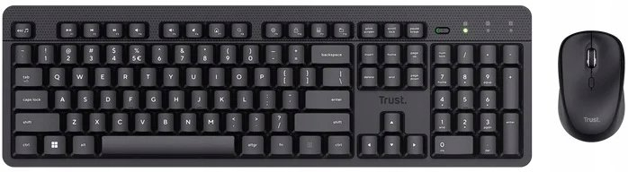Set tastierë dhe mi Ody II Silent, pa tela, i heshtur, i zi