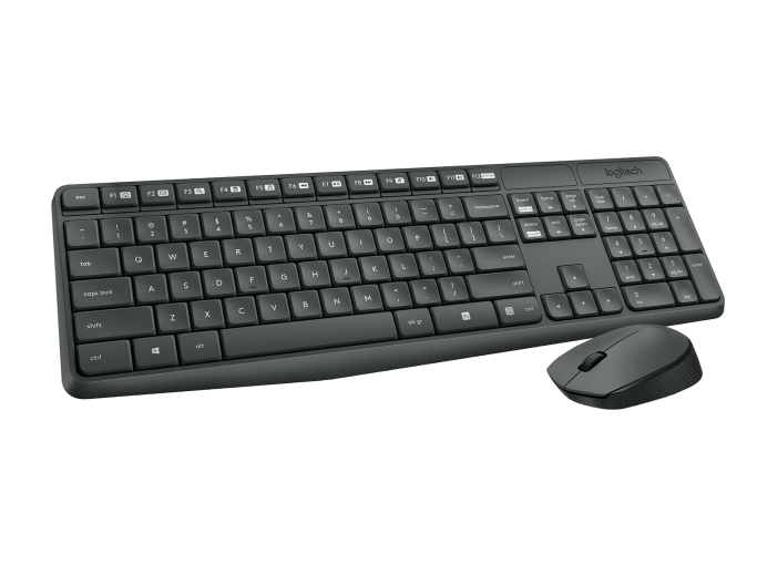Set tastierë dhe maus Logitech MK235, wireless, i zi