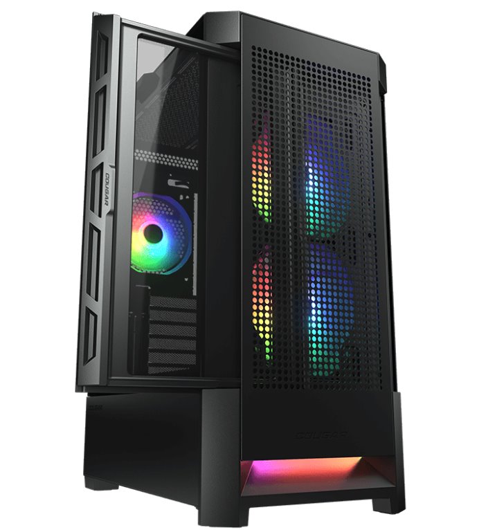 Kasë për PC COUGAR AIRFACE RGB, e zezë