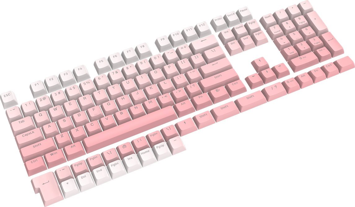 Keycaps Redragon A139, 131 taste, PBT Double Shot, rozë