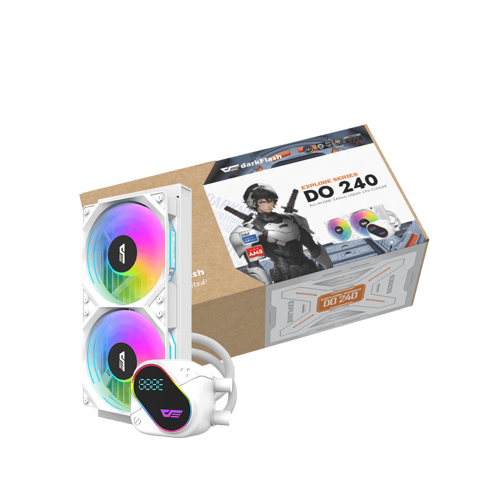 Ftohës Darkflash DO240 AIO Liquid Cooler, 240mm, i bardhë