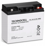 Bатерија AGM TECHNOCELL TCL18-12, 12V, 18Ah, сива