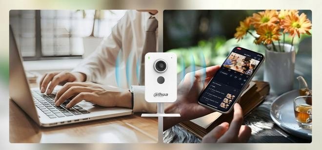 Kamerë wireless Dahua C2K-P-0280B, WiFi, për mbikëqyrje, e bardhë