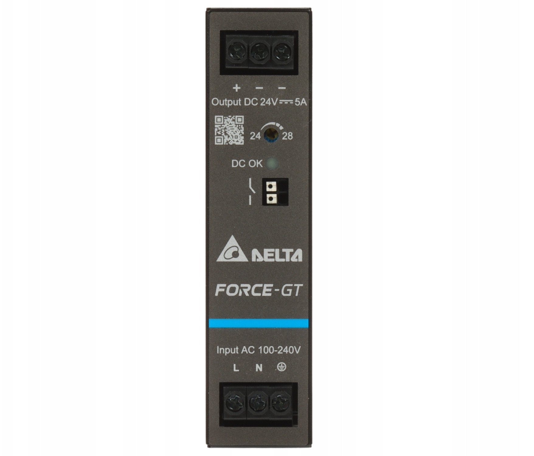 Furnizim energjie DIN Delta Electronics DRF-24V120W1GBA, 24V, 120W, gri